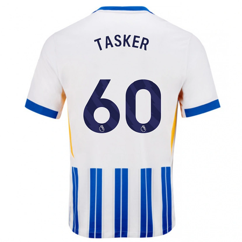 Danxen Kid Charlie Tasker #60 White Blue Pinstripes Home Jersey 2024/25 T-Shirt