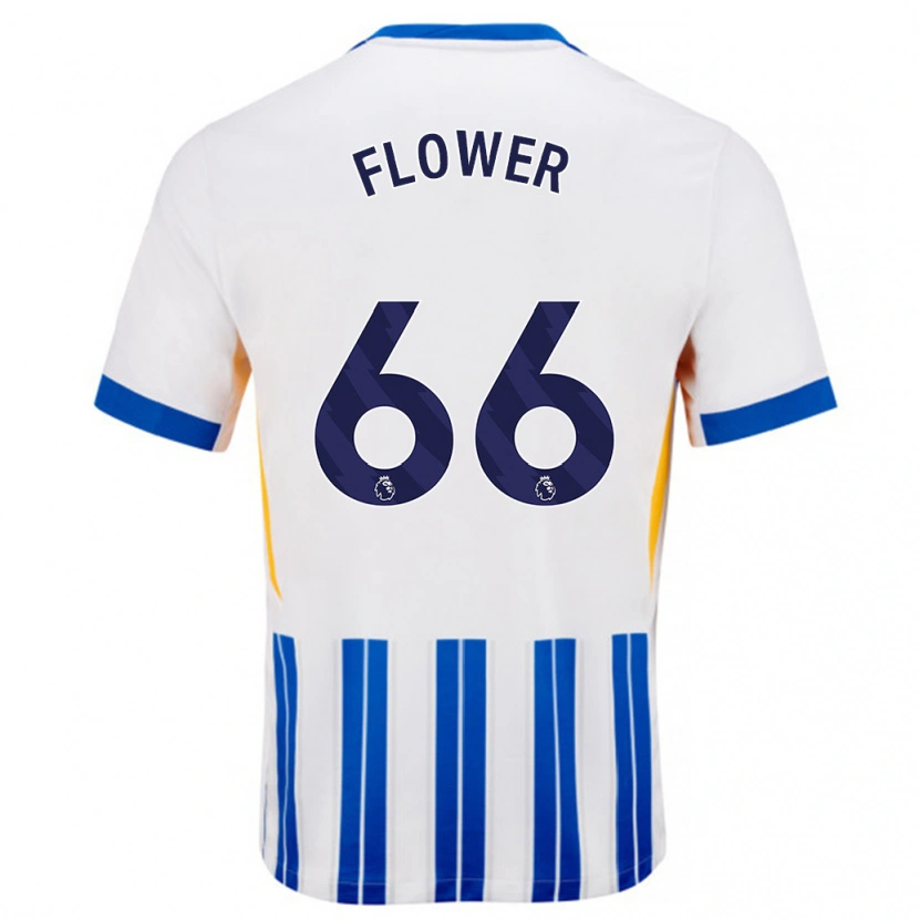 Danxen Kid Louis Flower #66 White Blue Pinstripes Home Jersey 2024/25 T-Shirt