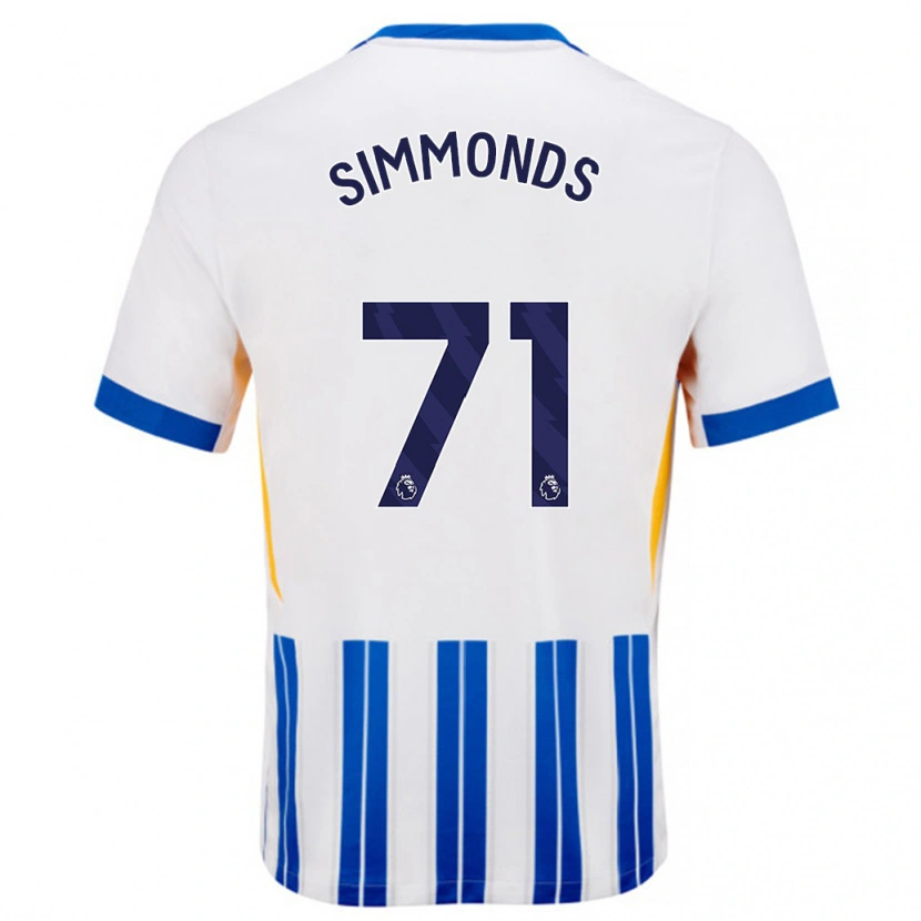 Danxen Kid Freddie Simmonds #71 White Blue Pinstripes Home Jersey 2024/25 T-Shirt