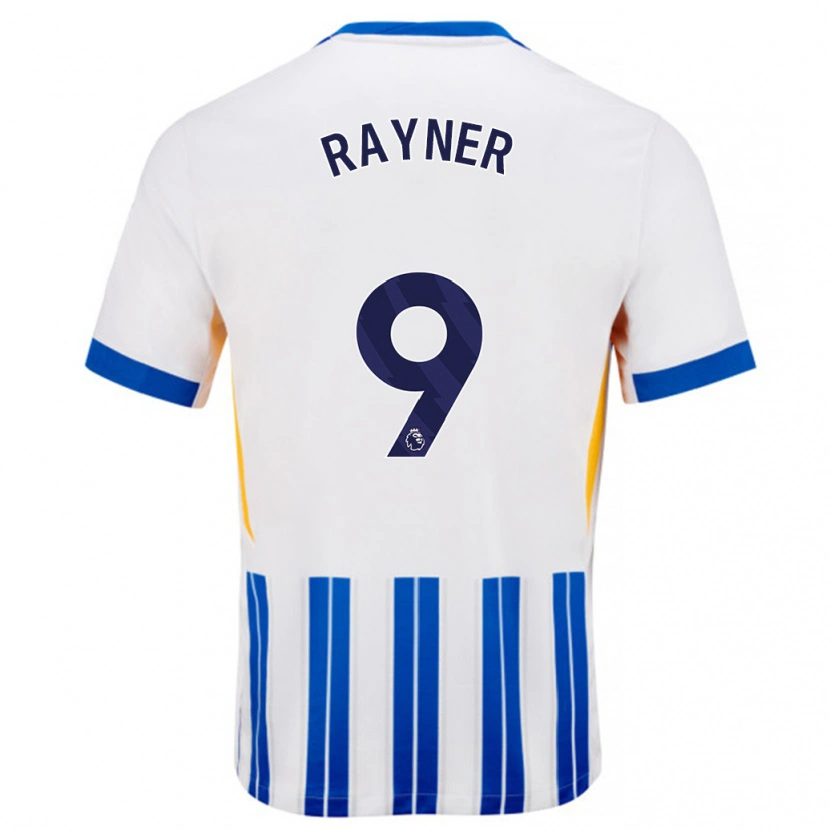 Danxen Kid Rebecca Rayner #9 White Blue Pinstripes Home Jersey 2024/25 T-Shirt