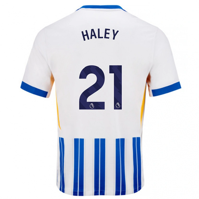 Danxen Kid Madison Haley #21 White Blue Pinstripes Home Jersey 2024/25 T-Shirt