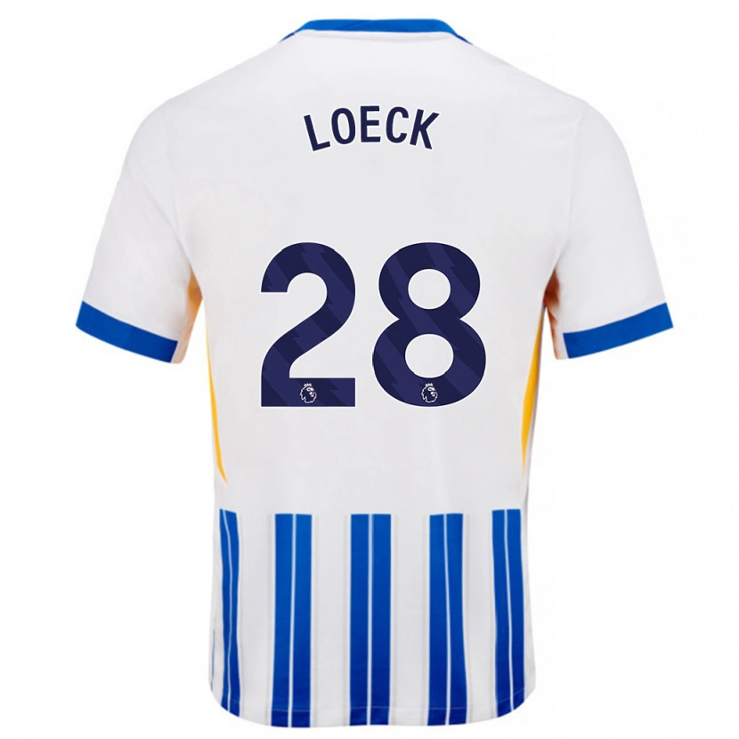 Danxen Kid Melina Loeck #28 White Blue Pinstripes Home Jersey 2024/25 T-Shirt