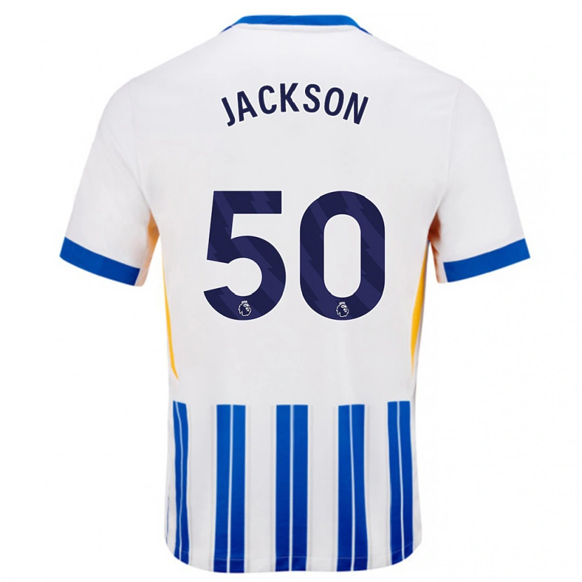 Danxen Kid Ben Jackson #50 White Blue Pinstripes Home Jersey 2024/25 T-Shirt