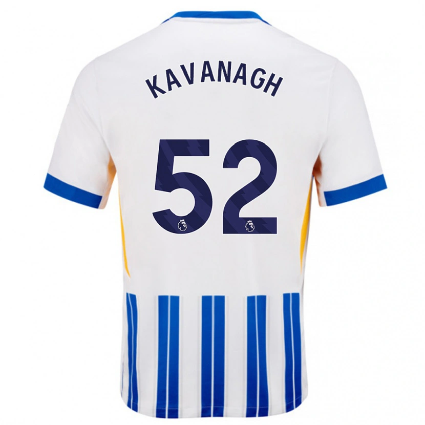 Danxen Kid Leigh Kavanagh #52 White Blue Pinstripes Home Jersey 2024/25 T-Shirt