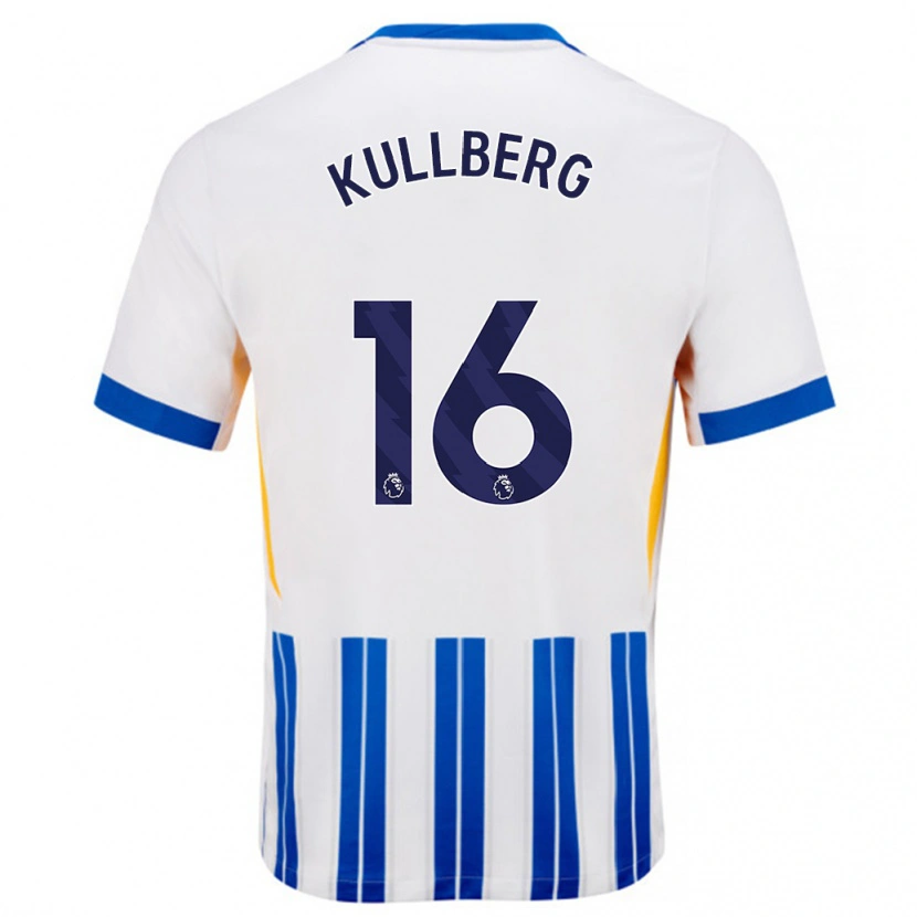 Danxen Kid Emma Nanny Charlotte Kullberg #16 White Blue Pinstripes Home Jersey 2024/25 T-Shirt