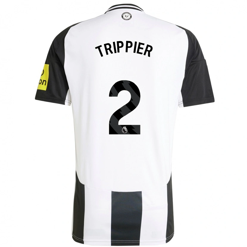 Danxen Kid Kieran Trippier #2 White Black Home Jersey 2024/25 T-Shirt