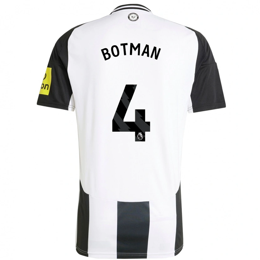 Danxen Kid Sven Botman #4 White Black Home Jersey 2024/25 T-Shirt