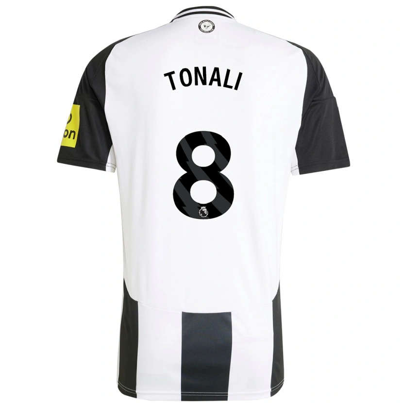 Danxen Kid Sandro Tonali #8 White Black Home Jersey 2024/25 T-Shirt