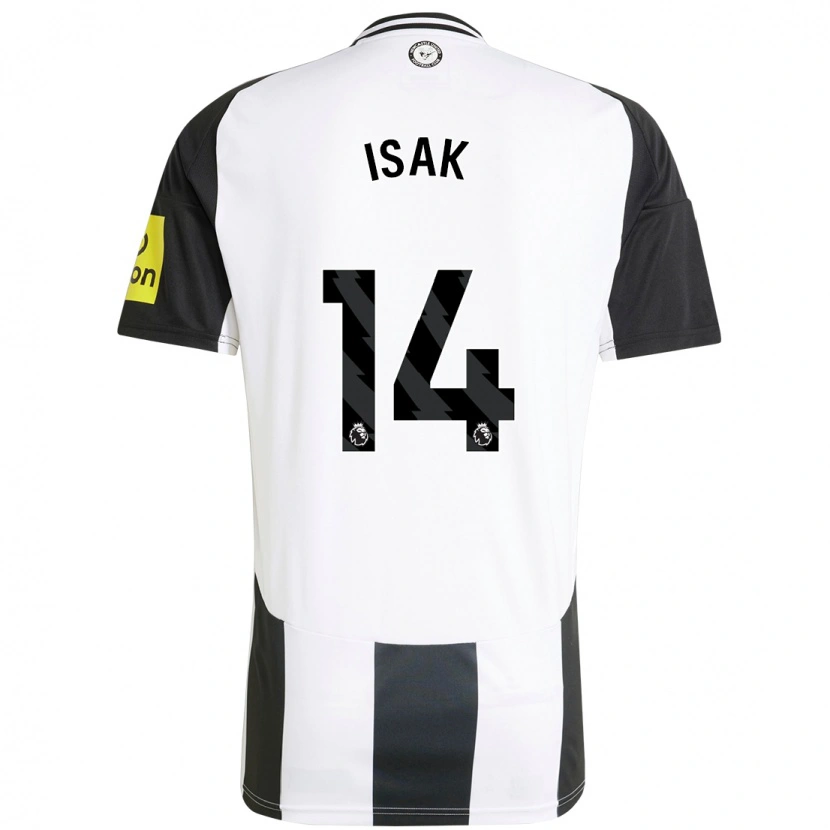 Danxen Kid Alexander Isak #14 White Black Home Jersey 2024/25 T-Shirt