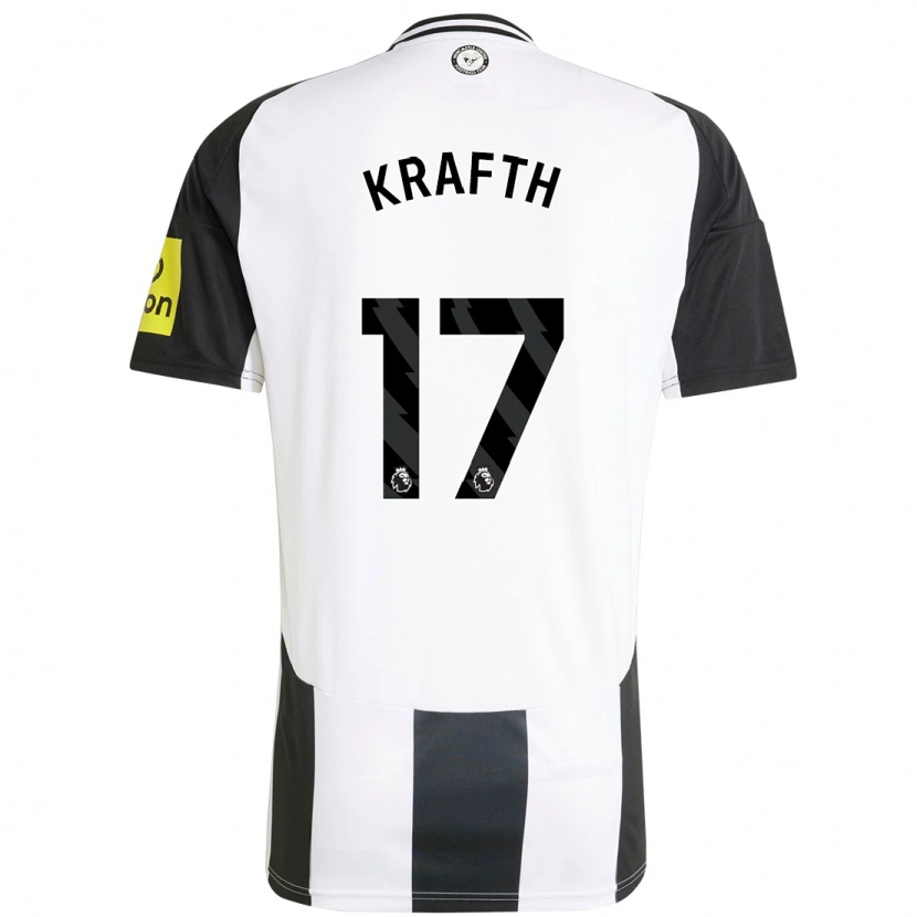 Danxen Kid Emil Krafth #17 White Black Home Jersey 2024/25 T-Shirt