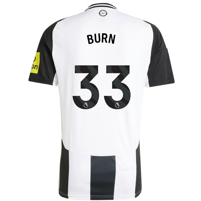 Danxen Kid Dan Burn #33 White Black Home Jersey 2024/25 T-Shirt