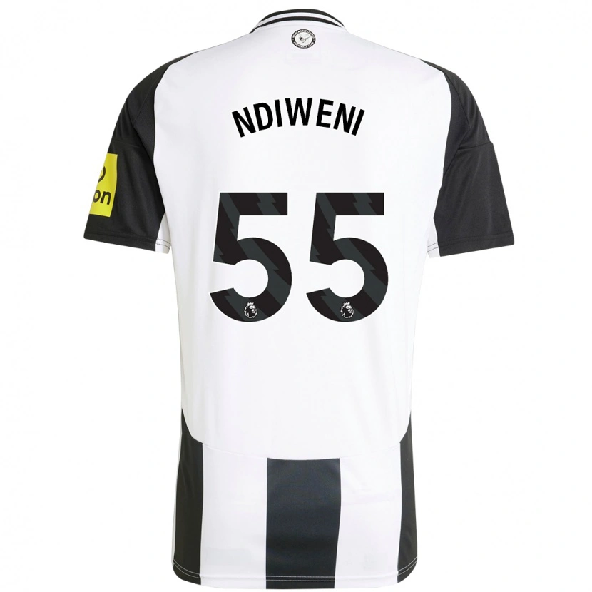 Danxen Kid Michael Ndiweni #55 White Black Home Jersey 2024/25 T-Shirt