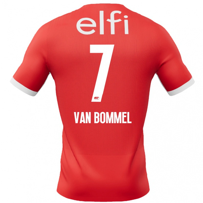 Danxen Kid Ruben Van Bommel #7 Red White Home Jersey 2024/25 T-Shirt