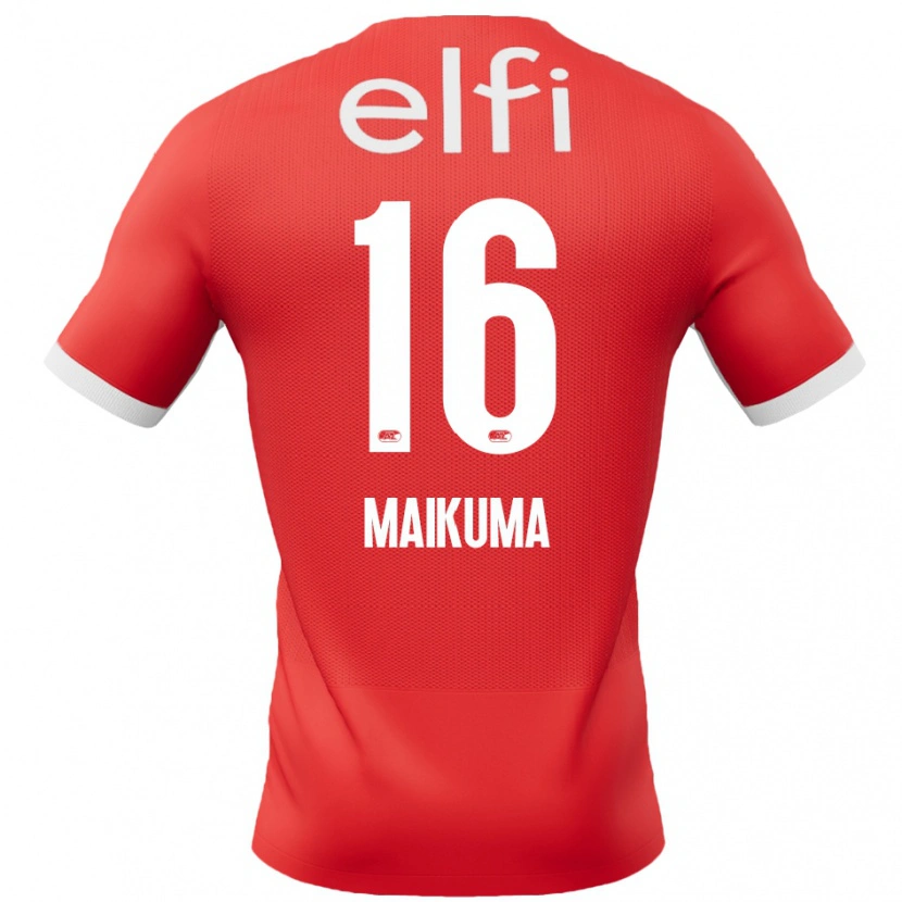 Danxen Kid Seiya Maikuma #16 Red White Home Jersey 2024/25 T-Shirt