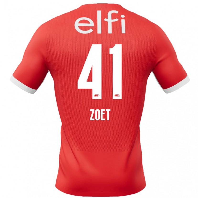 Danxen Kid Jeroen Zoet #41 Red White Home Jersey 2024/25 T-Shirt