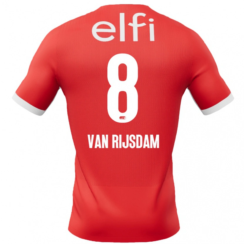 Danxen Kid Julian Van Rijsdam #8 Red White Home Jersey 2024/25 T-Shirt