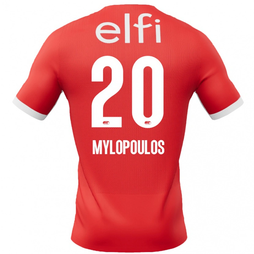 Danxen Kid Marios Mylopoulos #20 Red White Home Jersey 2024/25 T-Shirt