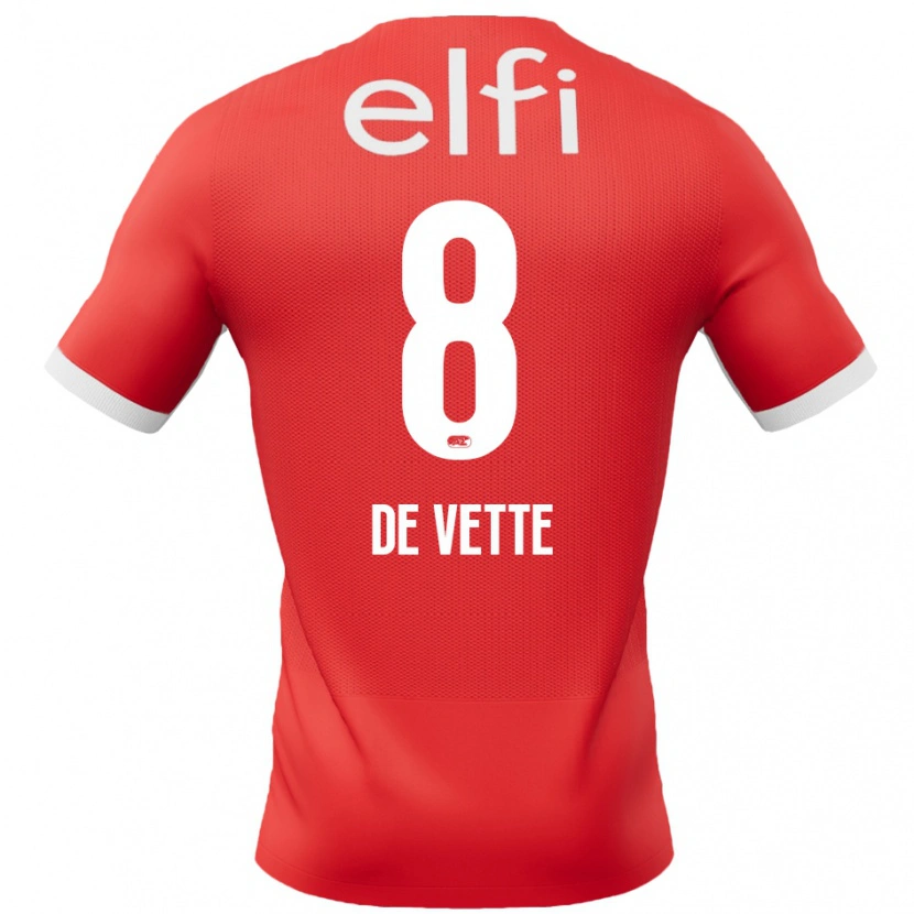 Danxen Kid Manique De Vette #8 Red White Home Jersey 2024/25 T-Shirt