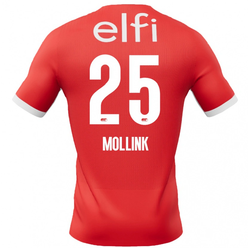 Danxen Kid Yaël Mollink #25 Red White Home Jersey 2024/25 T-Shirt