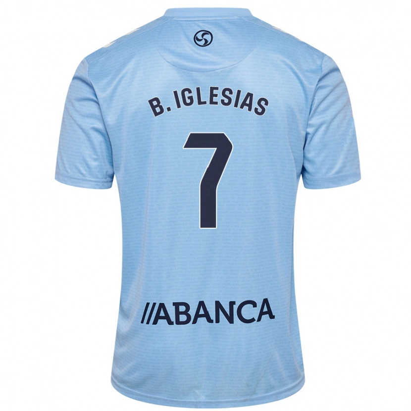 Danxen Kid Borja Iglesias #7 Sky Blue Home Jersey 2024/25 T-Shirt