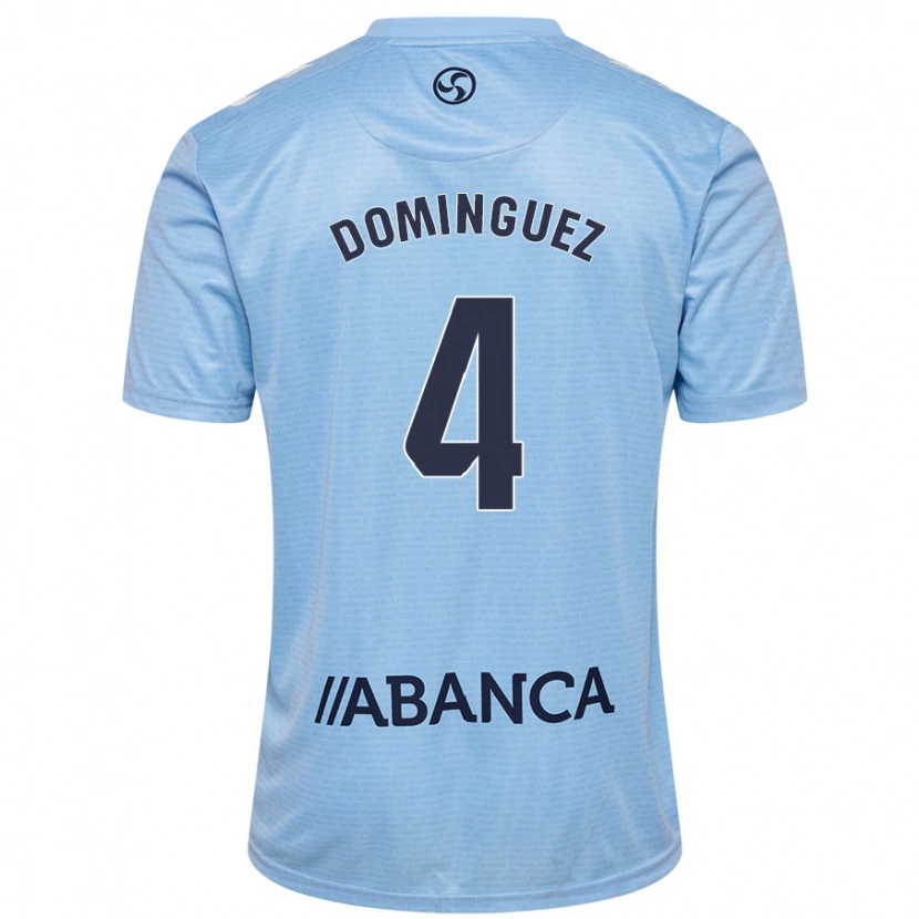 Danxen Kid Javi Domínguez #4 Sky Blue Home Jersey 2024/25 T-Shirt