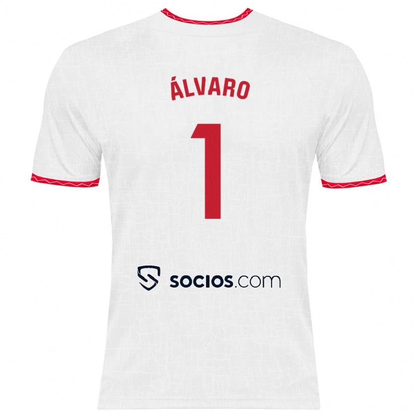 Danxen Kid Álvaro Fernández #1 White Red Home Jersey 2024/25 T-Shirt