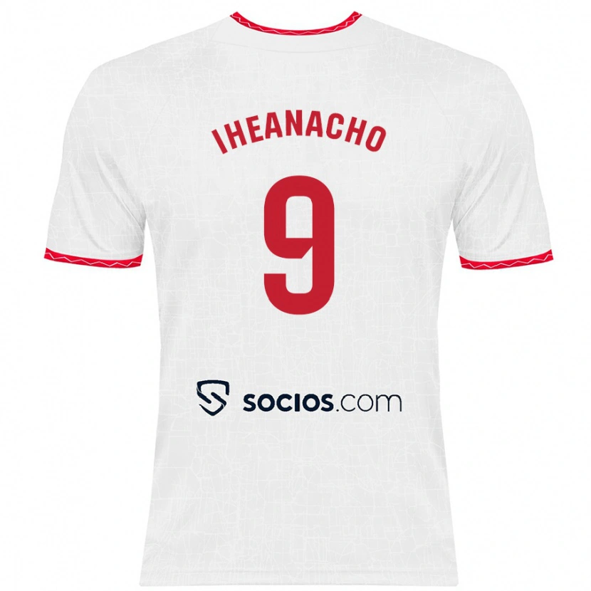 Danxen Kid Kelechi Iheanacho #9 White Red Home Jersey 2024/25 T-Shirt