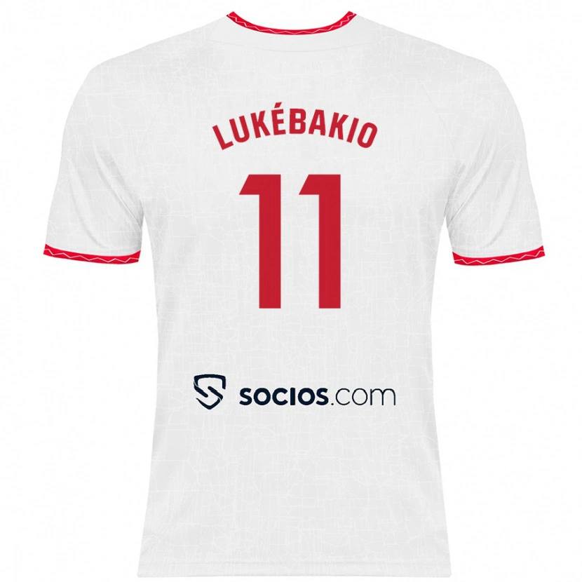 Danxen Kid Dodi Lukébakio #11 White Red Home Jersey 2024/25 T-Shirt