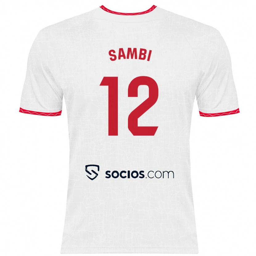 Danxen Kid Albert Sambi Lokonga #12 White Red Home Jersey 2024/25 T-Shirt