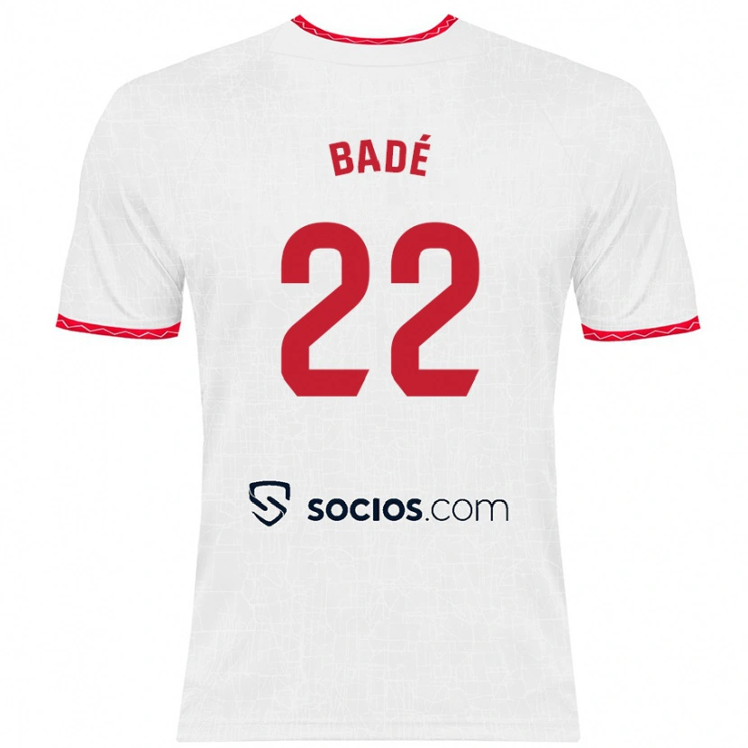 Danxen Kid Loïc Badé #22 White Red Home Jersey 2024/25 T-Shirt