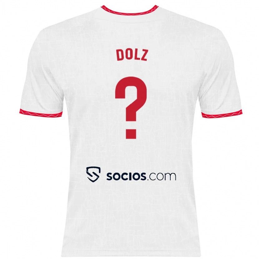 Danxen Kid Marc Dolz #0 White Red Home Jersey 2024/25 T-Shirt