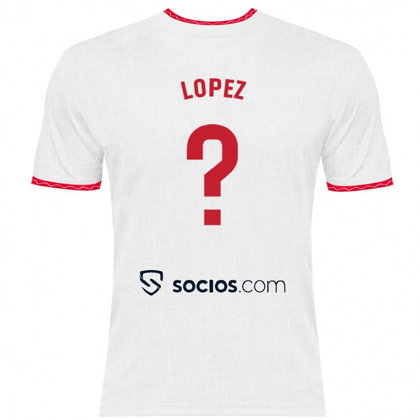 Danxen Kid David López #0 White Red Home Jersey 2024/25 T-Shirt