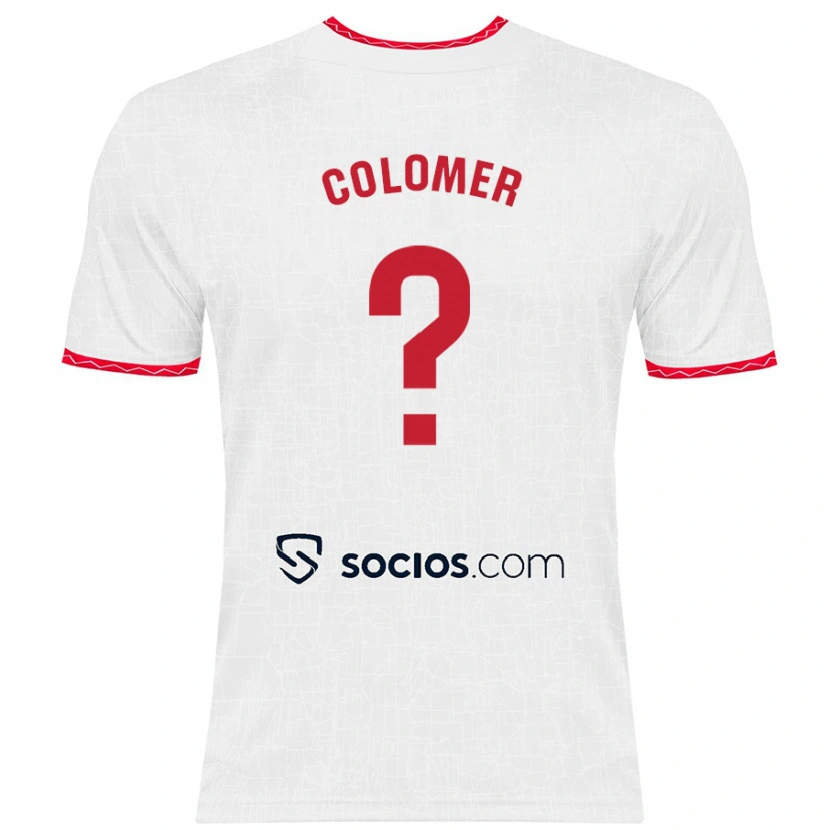 Danxen Kid Carlos Colomer #0 White Red Home Jersey 2024/25 T-Shirt