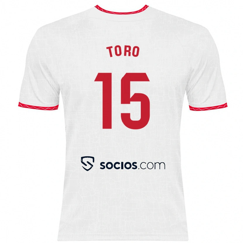 Danxen Kid Juanan Toro #15 White Red Home Jersey 2024/25 T-Shirt