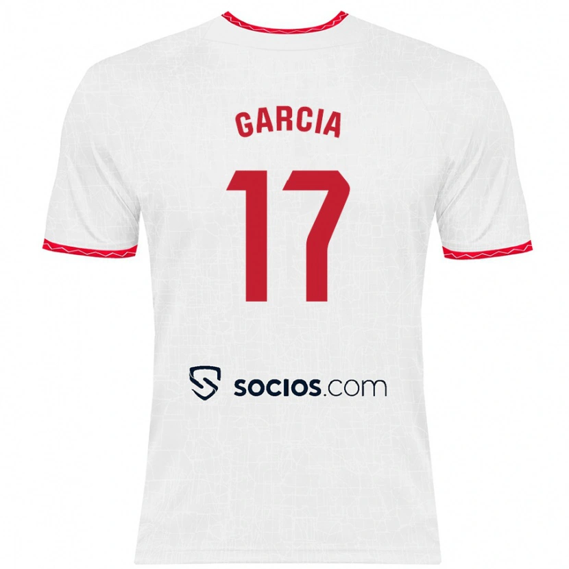 Danxen Kid Débora García #17 White Red Home Jersey 2024/25 T-Shirt