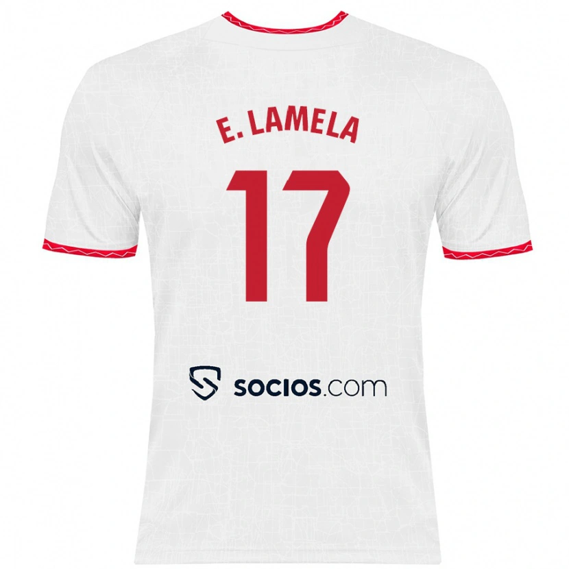 Danxen Kid Erik Lamela #17 White Red Home Jersey 2024/25 T-Shirt