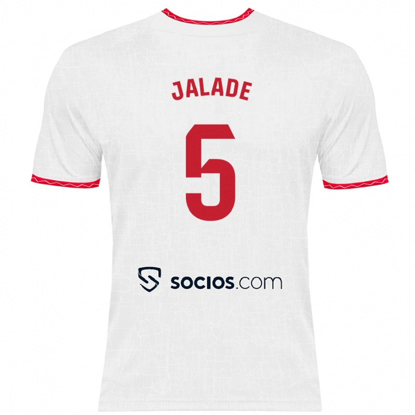 Danxen Kid Robert Jalade #5 White Red Home Jersey 2024/25 T-Shirt