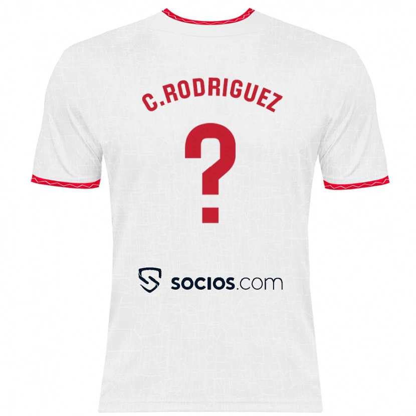 Danxen Kid Carlos Rodríguez #0 White Red Home Jersey 2024/25 T-Shirt