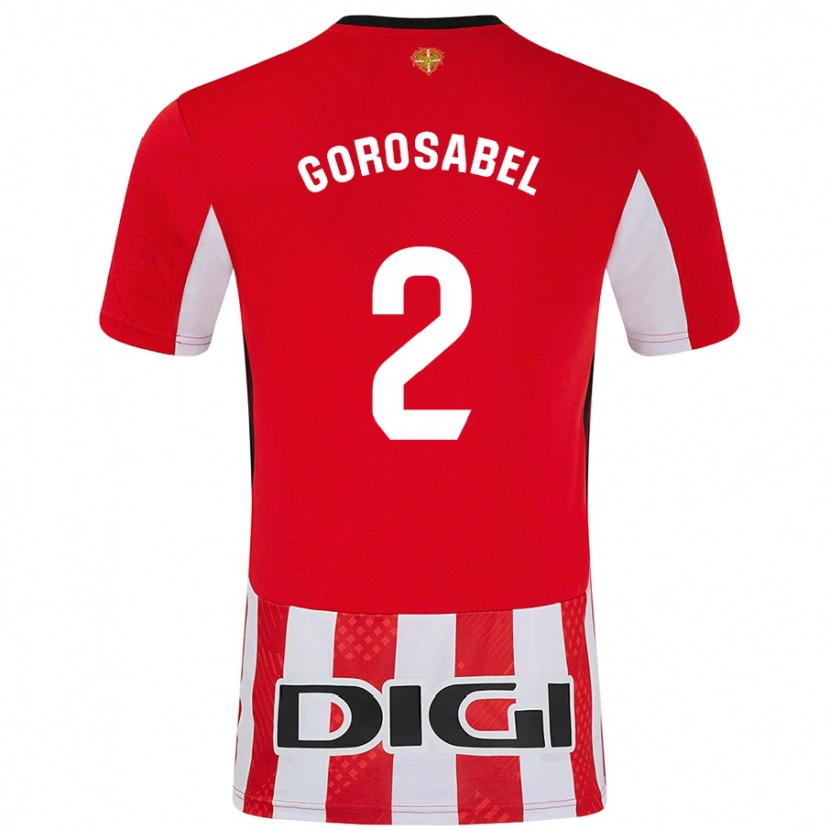 Danxen Kid Andoni Gorosabel #2 Red White Home Jersey 2024/25 T-Shirt