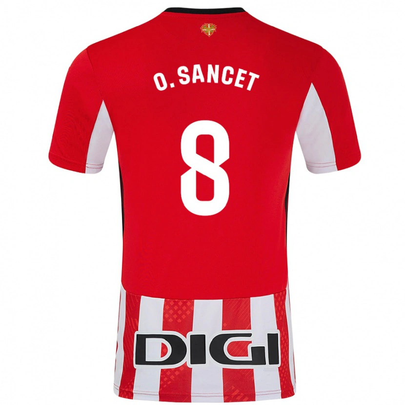 Danxen Kid Oihan Sancet #8 Red White Home Jersey 2024/25 T-Shirt