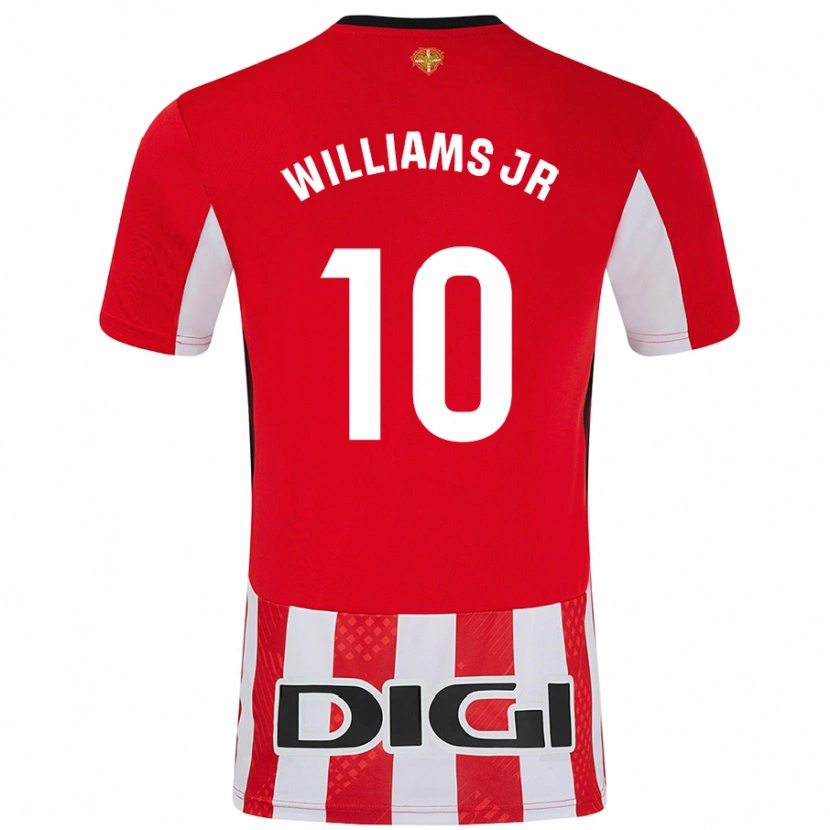 Danxen Kid Nico Williams #10 Red White Home Jersey 2024/25 T-Shirt