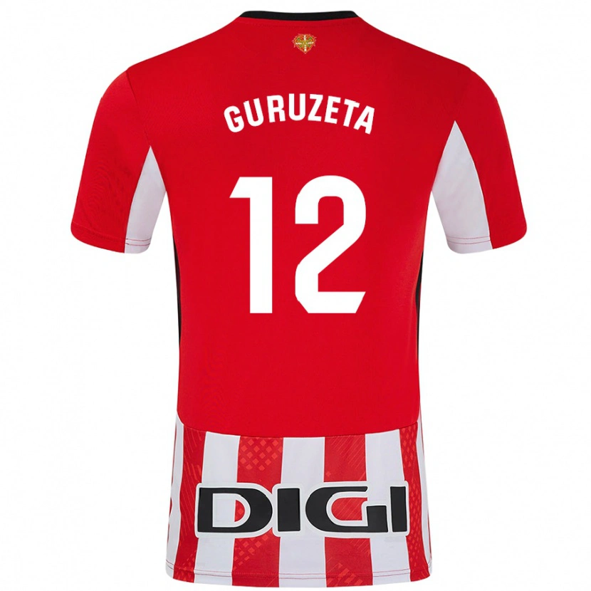 Danxen Kid Gorka Guruzeta #12 Red White Home Jersey 2024/25 T-Shirt