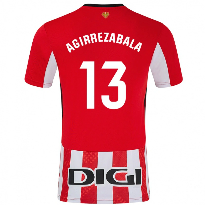 Danxen Kid Julen Agirrezabala #13 Red White Home Jersey 2024/25 T-Shirt