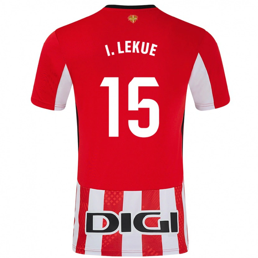 Danxen Kid Iñigo Lekue #15 Red White Home Jersey 2024/25 T-Shirt