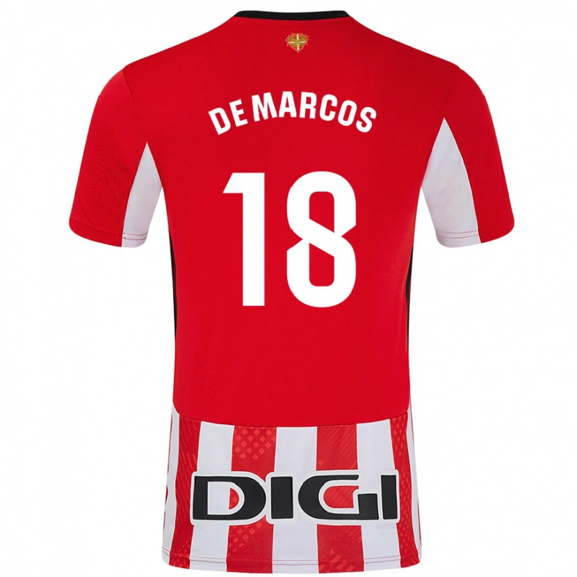 Danxen Kid Óscar De Marcos #18 Red White Home Jersey 2024/25 T-Shirt