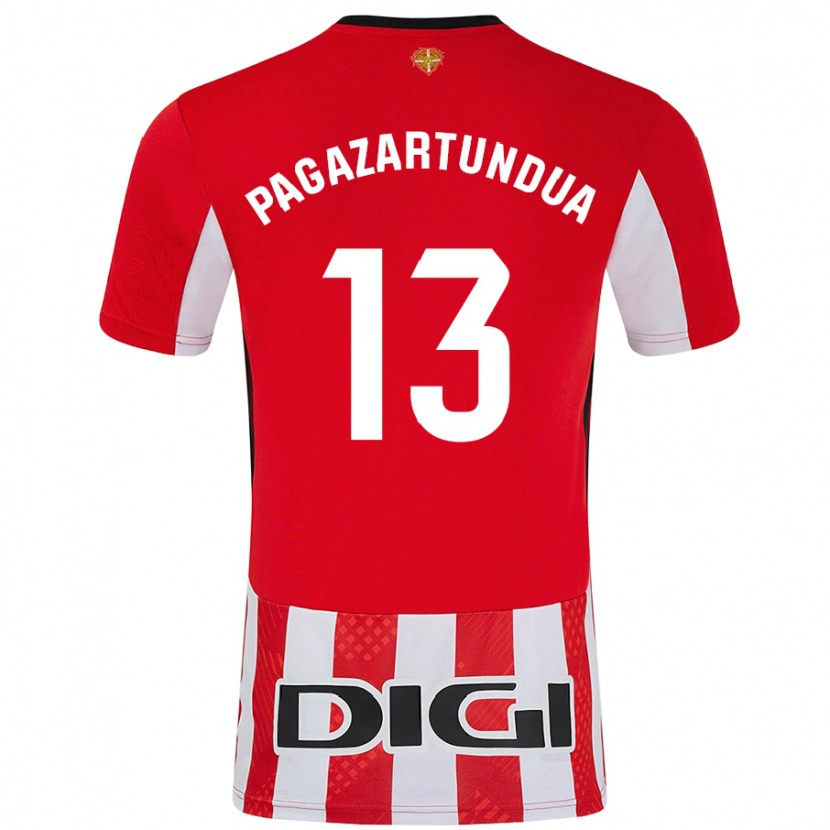 Danxen Kid Iker Pagazartundua #13 Red White Home Jersey 2024/25 T-Shirt