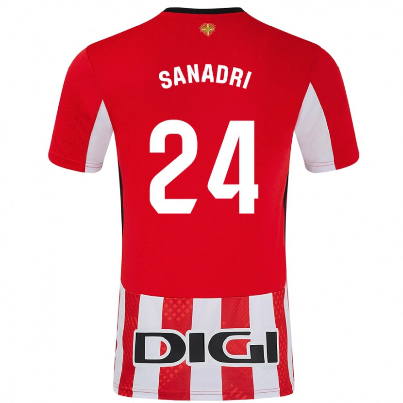 Danxen Kid Sanadri #24 Red White Home Jersey 2024/25 T-Shirt