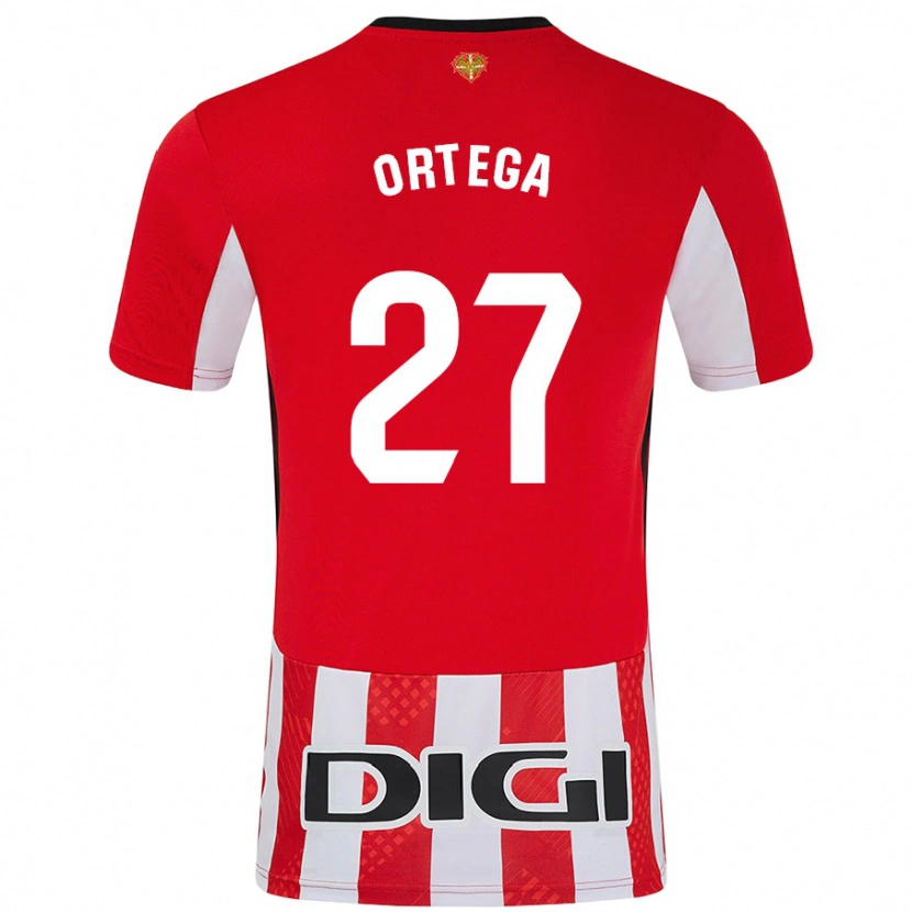 Danxen Kid Sara Ortega #27 Red White Home Jersey 2024/25 T-Shirt