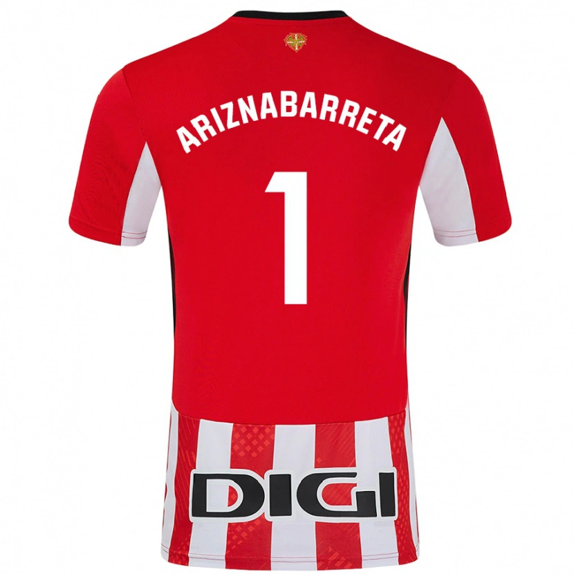 Danxen Kid Oier Ariznabarreta #1 Red White Home Jersey 2024/25 T-Shirt