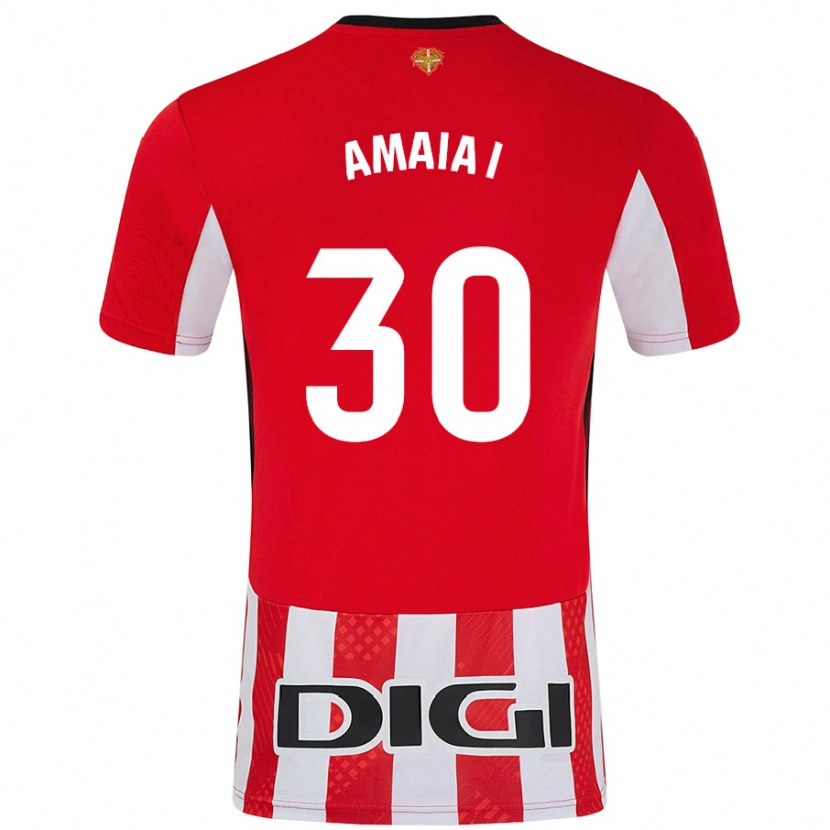 Danxen Kid Amaia Iribarren Arteta #30 Red White Home Jersey 2024/25 T-Shirt